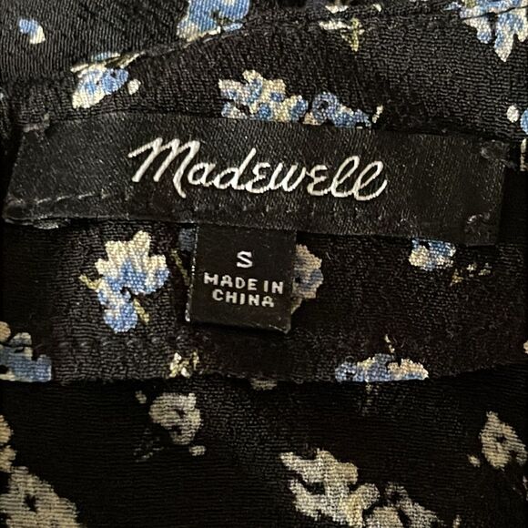 Madewell Ruffle Sleeve Tie Waist Jumpsuit Size Small in Baby's Breath - Picture 10 of 12